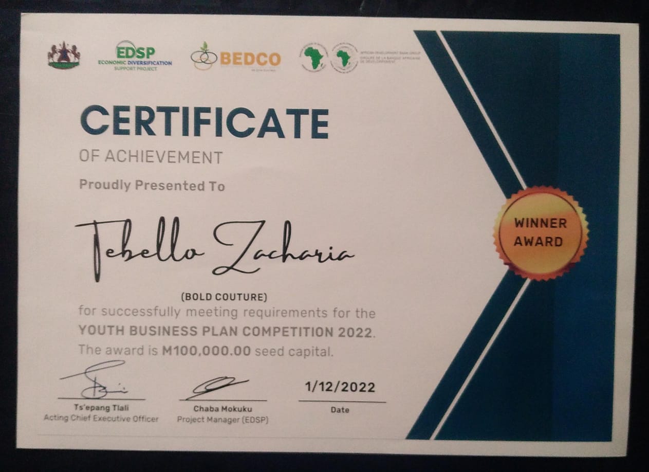 BEDCO Certificate